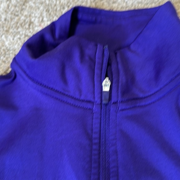 Nike Pro Quarter Zip Purple Long Sleeve Top Sz Medium Dri Fit - Picture 5 of 8